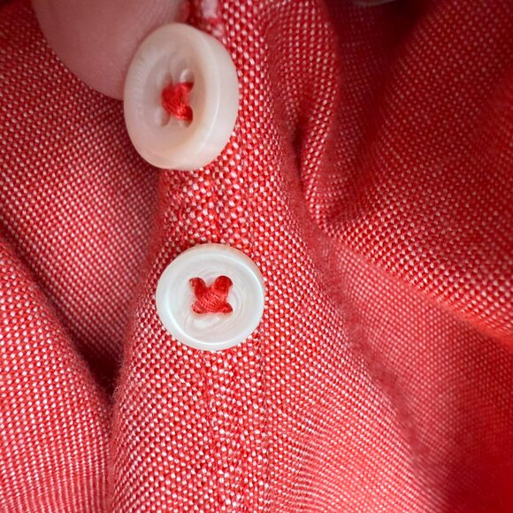 EUC Men's J. CREW Slim Oxford Button Down Red Chambray Shirt | Size XL - Picture 6 of 9